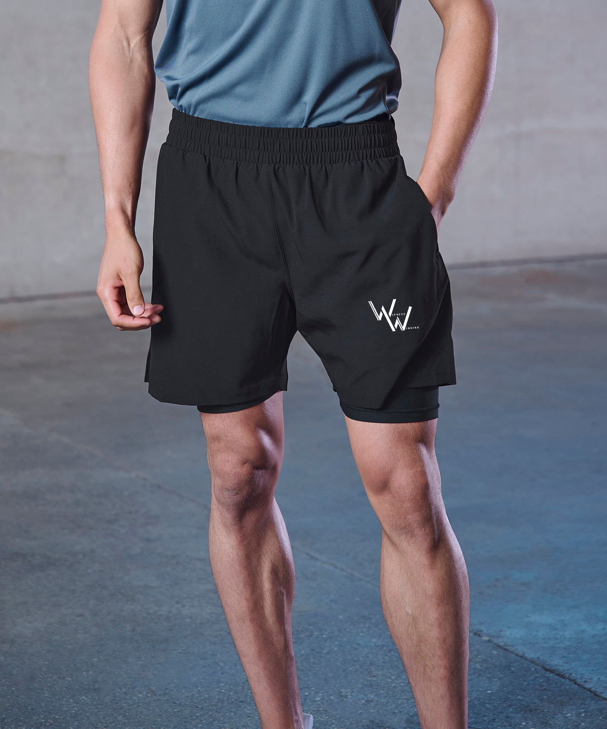 Men's Double Layer Sports Shorts